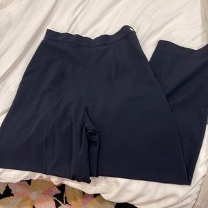 Freddies of Pinewood navy Useful Trousers 1940s wide leg